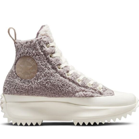 Converse Chuck Taylor All Star Faux Shearling Run Star Hike Platform Sneaker - Picture 2 of 9